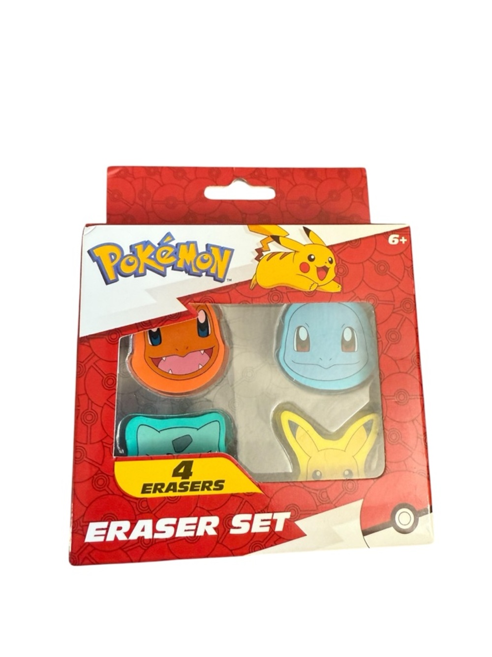 NEW POKEMON SET OF 4 ERASERS NINTENDO